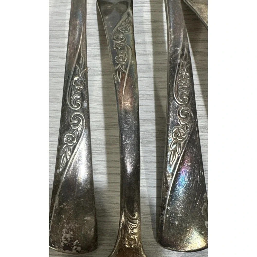 Revelation Silver Plate Flatware (Set Of 5) Soup Spoons Vintage
